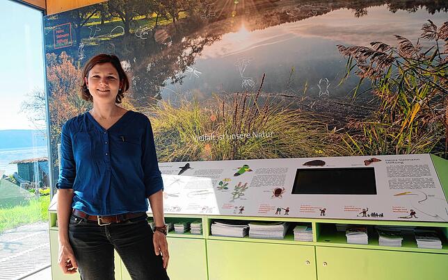 Julia Brantner ist für den Part der Sielmann-Stiftung im Pavillon verantwortlich.