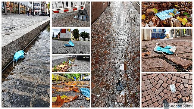 Überall in Villingen findet man sie: Weggeworfene oder verlorene Mund-Nasen-Masken.