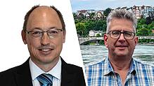 Im Schweizer Laufenburg steigt Christian Rüede (links) als Vizeammann aus. Stadtrat René Leuenberger hingegen will Stadtammann werden.