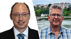 Im Schweizer Laufenburg steigt Christian Rüede (links) als Vizeammann aus. Stadtrat René Leuenberger hingegen will Stadtammann werden.