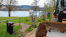 Der Gemeinderat hat für den Jettkofer Baggersee die Zone festgelegt, in der Schwimmen erlaubt ist. Derzeit wird der Radweg zwischen See ...