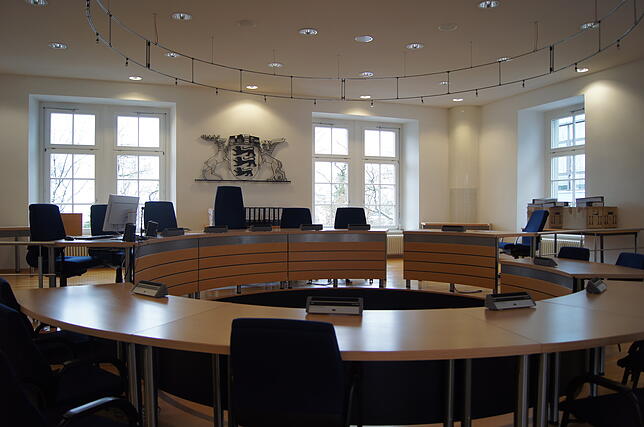 Hier wird dem 58-Jährigen der Prozess gemacht: Der Sitzungssaal Nummer 20 des Landgerichts Waldshut-Tiengen.