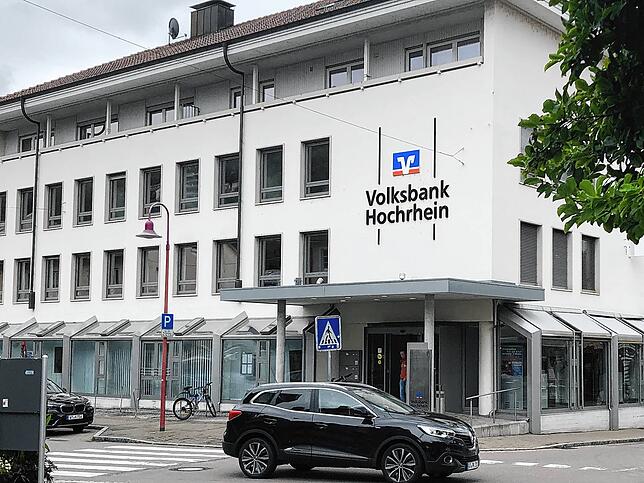 Die Volksbank Hochrhein in Tiengen. Das Institut zahlt seinen Genossen ebenfalls vier Prozent Dividende.