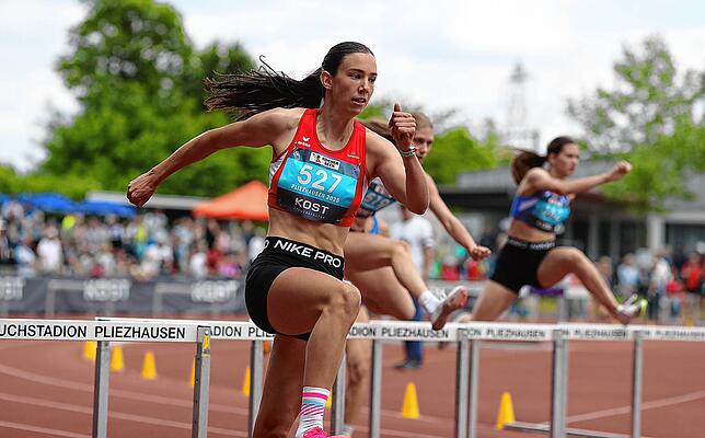 Doppelstart: Sara Polito von der LG Hohenfels – hier ein Archivfoto – lief die 400 Meter-Hürden zunächst in Kandel und tags darauf in ...