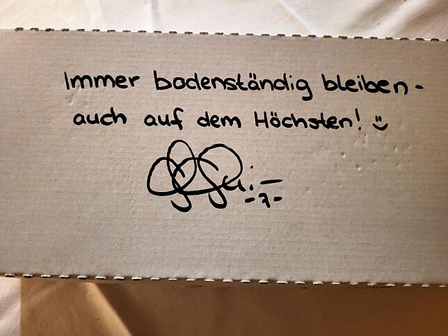 Die Widmung.