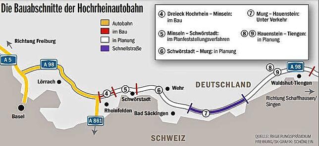 Bild 7: Bald soll der Verkehr hier rollen: Kommen Sie mit auf die neue Autobahn bei Rheinfelden