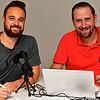 Die Macher von &bdquo;Des isch no Fuessball&ldquo;: Daniel &bdquo;Emmel&ldquo; Frey (links) aus Inzlingen und der Lörracher Marvin ...