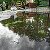 Die Hagelkörner, die am Sonntagabend in Bad Säckingen vom Himmel fielen, setzten die Habsburgerstraße unter Wasser.