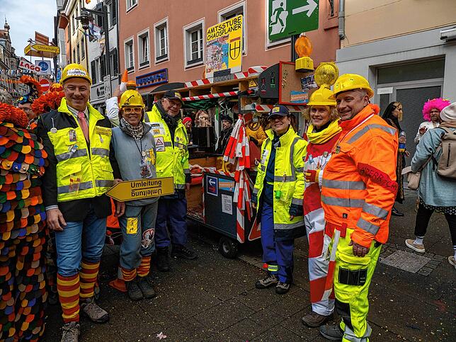 Chaosplaner nennt sich diese Narrengruppe – Parallelen zur Arbeit der Konstanzer Stadtverwaltung sind natürlich rein zufällig.