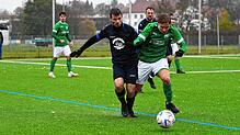 Marcel Braeuer (links) schoss da 1:0 für den FC Bräunlingen beim 3:0 gegen die SG Riedöschingen/Hondingen (Sebastian Sauter).