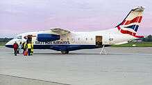 Bereits um 7 Uhr startete der Erstflug der Sun Air von Friedrichshafen nach Toulouse mit einem Dornier-Jet DO 328.