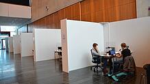 Das Impfzentrum Singen. Inzwischen sind 20.000 Menschen geimpft.