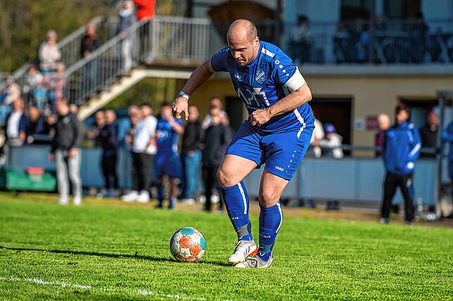 Er trifft: Pascal Bercher erzielte das 2:0 beim 6:1-Sieg des FC Geißlingen gegen den FC 08 Bad Säckingen.