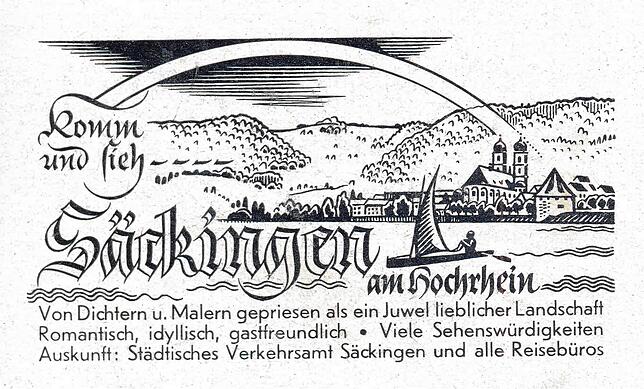 „Romantisch, idyllisch, gastfreundlich“: So warb Bad Säckingen 1938 um Gäste.