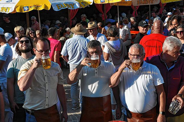 Bild 7: Sonnenstrahlen und Feststimmung in Markdorf