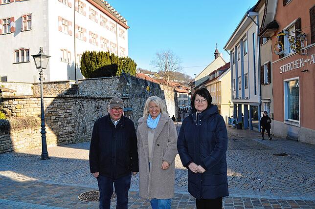 Setzen sich für attraktiven Einzelhandel in der Stadt ein, von links: Kurt Reckermann (Geschäftsführer der Aktionsgemeinschaft Tiengen), ...