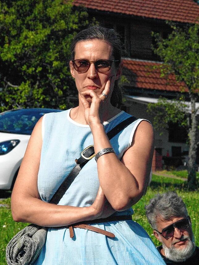 Evelyn Taylor-Kopp machte sich mit ihrem Schaukelgang in der Schellenberger Kapelle Gedanken zum Leben.