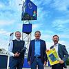 Dirk Werner, Jan Goschmann und Tobias Ertl freuen sich auf viele Besucher bei der Südwestmesse, die am Samstag, 14. Juni, beginnt.