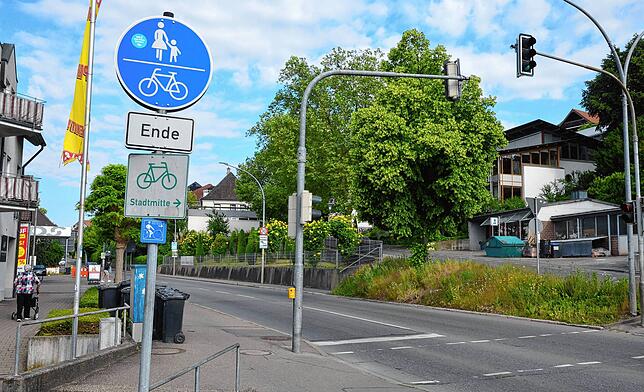 Beschwerlich wird&lsquo;s für Fahrradfahrer, wenn sie in den Ortskern wollen.