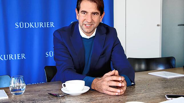 Andreas Jung beim Interview in der SÜDKURIER-Redaktion.