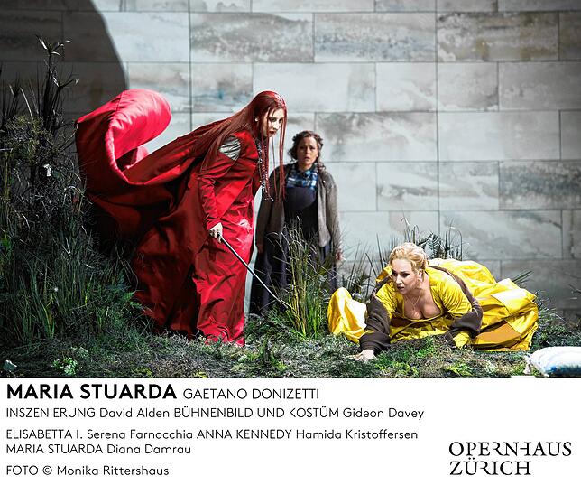 Gaetano Donizettis „Maria Stuarda“ mit Diana Damrau in der Titelrolle (rechts) ist ab 27. September wieder am Opernhaus zu ...