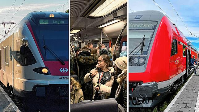 (Archivbilder) Der Seehas, der Pendler- und Schülerzug von Singen nach Schaffhausen und die Schwarzwaldbahn &ndash; sie alle sind oder ...
