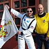 Die Beiden freuen sich schon auf das Narrenkonzert der Giraffen: Sebastian Späth (links) und der Giraffenpräsident Krischa Malow.