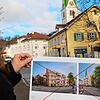 So wird die Wollmatinger Ortsmitte später nicht aussehen: An die Stelle des Gasthauses &bdquo;Löwen&ldquo; (gelbes Haus) und seiner ...