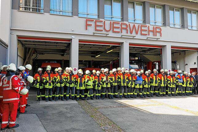 Eine Starke Truppe: Die Feuerwehr in Gottmadingen.