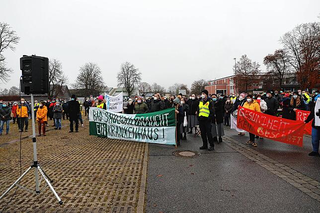Auf dem Festplatz in Bad Saulgau gab es zunächst eine Kundgebung, bevor der Demonstrationszug begann.