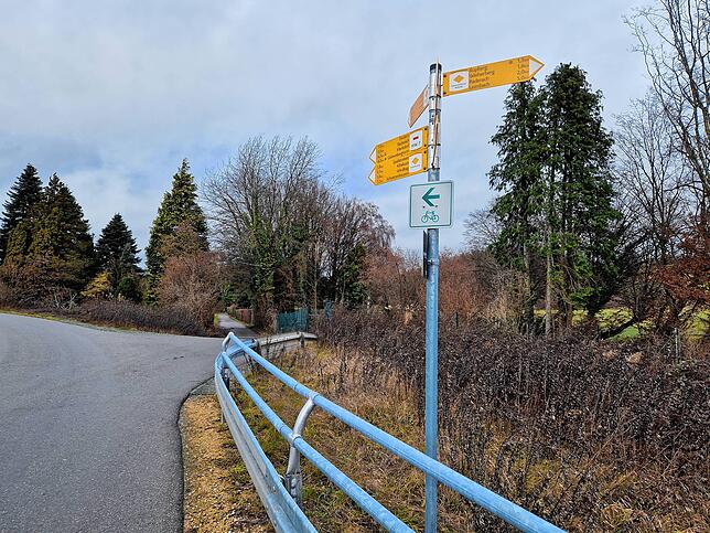 Der Lehrenweg zwischen Spaltenstein und Schnetzenhausen heute. Rechts davon fließt der Mühlbach. An dieser Stelle wurde Gabriele Speth ...