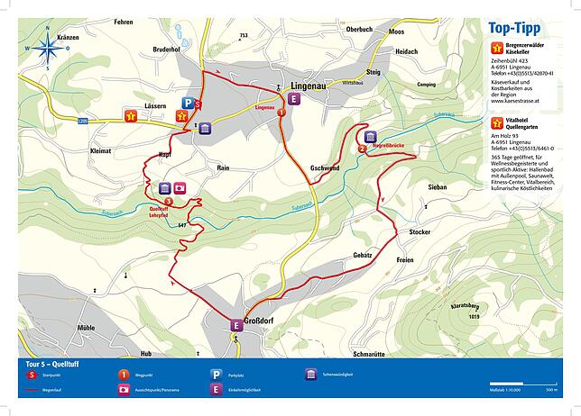 Wandertouren in der Region: Quelltuff Wandertouren in der Region: Quelltuff