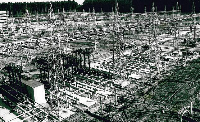 Im Jahr 1966/67 wurde der größte Teil der 220kv-Anlage gebaut.