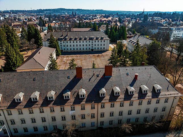 Der Oberer Brühl, ehemals Mangin Kaserne, im März 2022.