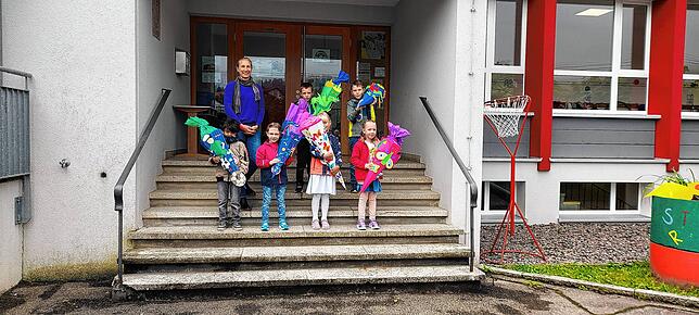 Sechs Jungen und Mädchen wurden in die erste Klasse der Grundschule Untermettingen eingeschult. Klassenlehrein ist Diane Leisinger.