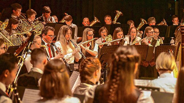 Die Stadtmusik St. Georgen &ndash; hier ein Archivbild vom gemeinsamen Spiel von Haupt- und Jugendorchester.