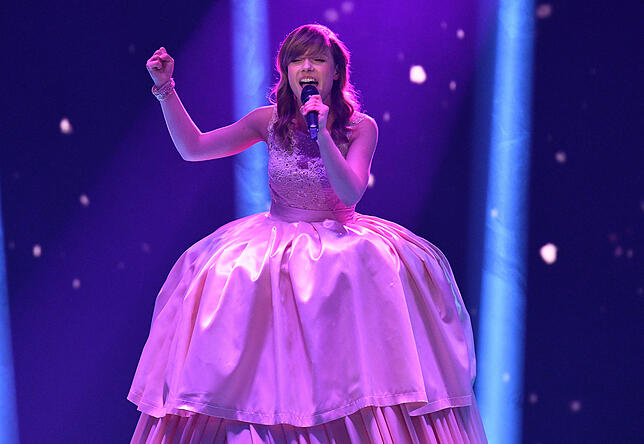 So sah es aus, als die Kandidatin Marie Wegener beim Finale der Castingshow Deutschland sucht den Superstar 2018 auftrat.