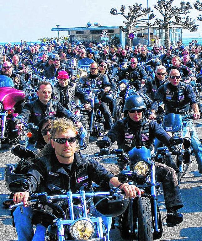 So massiv öffentlich präsent wie hier beim Lakeside Run 2010 waren die Hells Angels am Bodensee lange nicht mehr.