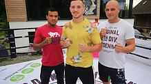 Sind bereit für die Bodensee Fightnight VIII am 14. September in Pfullendorf (von links): Renato Mansilla, Sebastian Harms-Mendez und ...