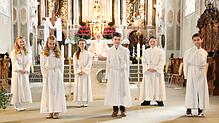 Die erste Gruppe der Kommunionkinder aus Pfullendorf hatte am Samstagvormittag ihren Gottesdienst.
