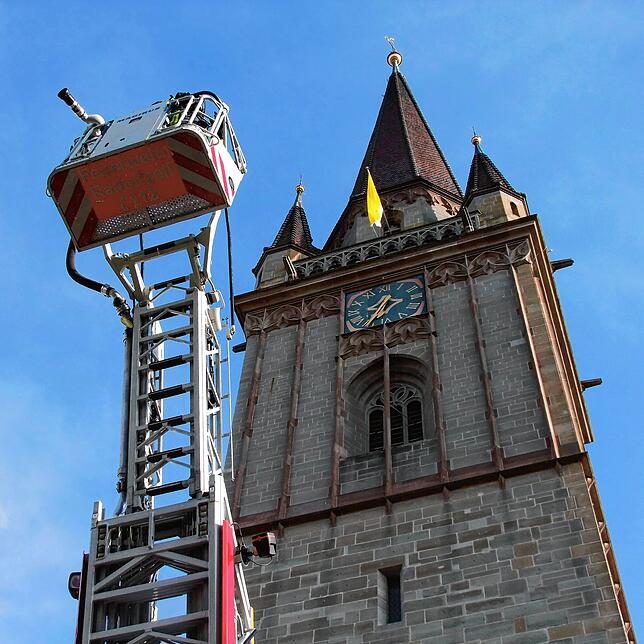 Bild 12: Bilder von der Schauübung der Feuerwehr und der Rettungsdienste auf dem Radolfzeller Marktplatz