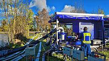 Seit Dienstagmittag sind verschiedene Ortsgruppen des Technischen Hilfswerks (THW) am Appenweiler Weiher im Einsatz. Der Damm drohte zu ...