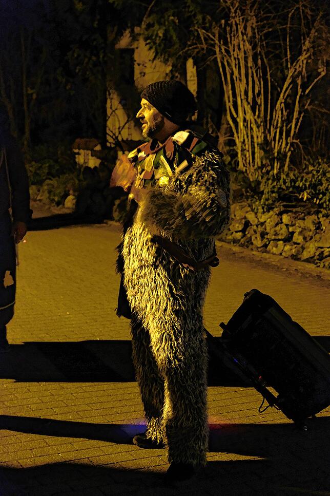 Da die Schalmeien abgesagt haben, sind die Katzen mit einer Musikbox unterwegs.