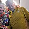 Oberbürgermeister Martin Gruner als Kapitän Kirk mit dem diesjährigen Narro und Zunftmeister Stephan Vatter