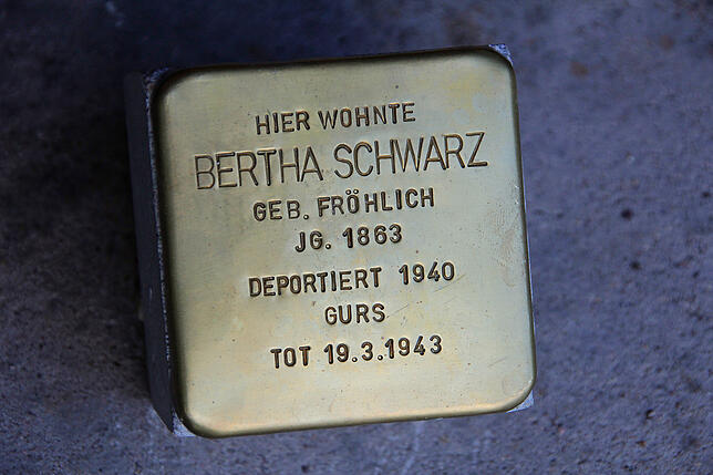 Stolperstein für Bertha Schwarz