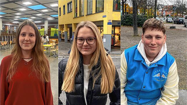 Lea Gutemann, Lorena Jäckle und Maximilian Zehnle (von links) über die OB-Wahl in Überlingen.