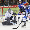 Torgefährlich: Am 1. November 2019 erzielte Jamie MacQueen (vorn) beim 4:1-Sieg der Wild Wings gegen Iserlohn zwei Treffer gegen ...