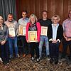 Wahlen und Ehrungen beim FC Birkendorf (von links): Louis Kolbeck, Carolin Blatter (Beisitzer), Edgar Blatter (stellvertretender ...