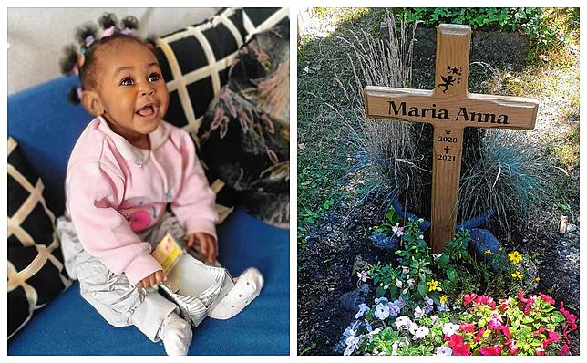 Links im Bild strahlt Baby Maria Anna O. viel Lebensfreude auf – rechts ist jener Ort zu sehen, wo das kleine Mädchen an einem ...