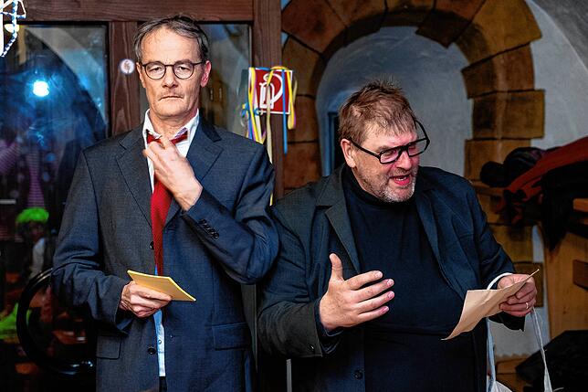 Alexander Brüderle (rechts) hat beruflich oft mit OB Jürgen Roth zu tun und da liegt es nahe, dass er als OB die Rede zur Eröffnung des ...